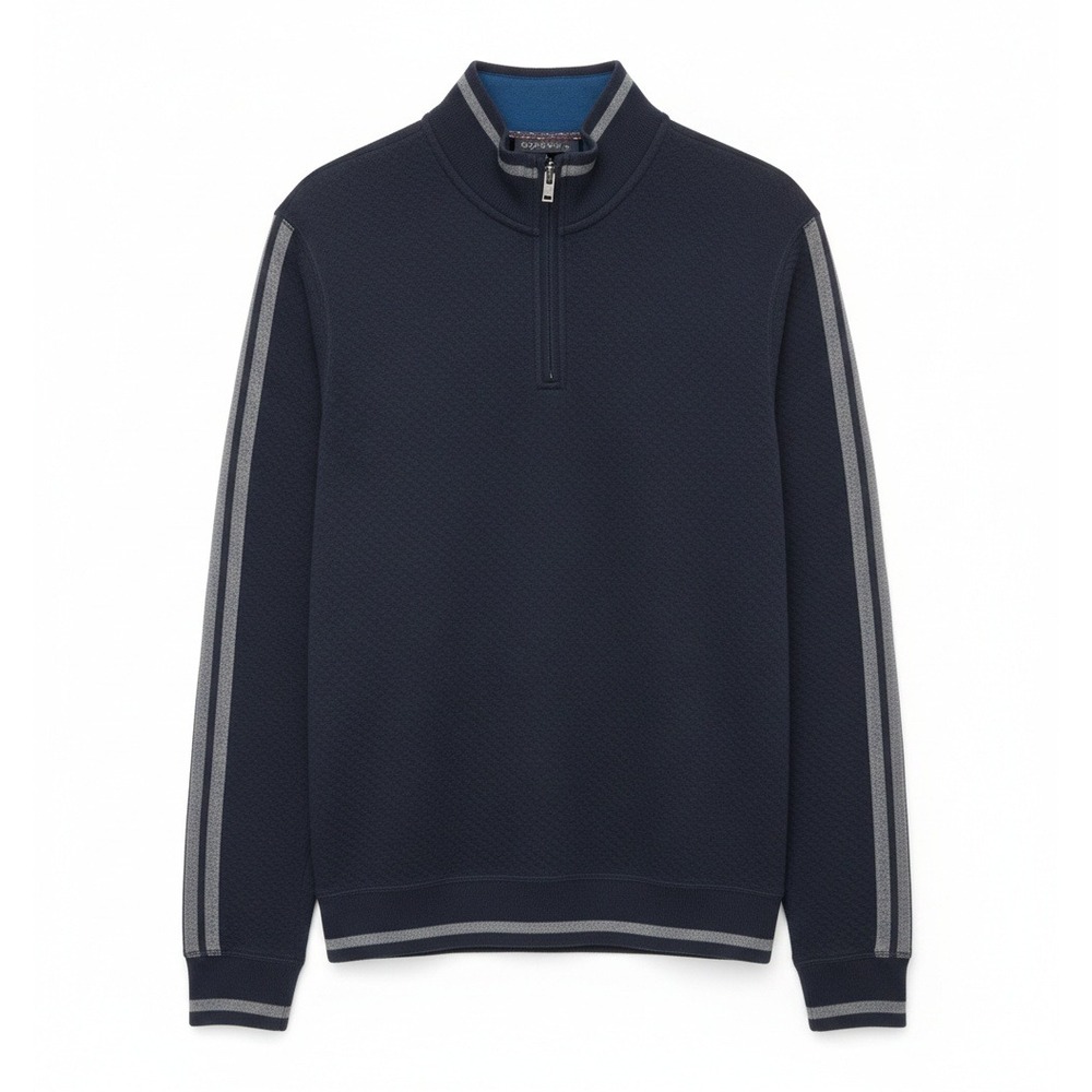 Ted Baker Quarter Zip Sindey Pullover Navy Blue Size Large